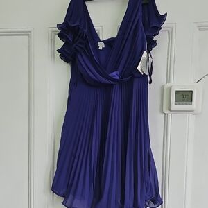 Pearl by Georgina Chapman Deep Blue Mini Dress